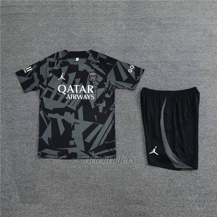 Chandal del Paris Saint-Germain Manga Corta 2022-2023 Gris - Pantalon Corto
